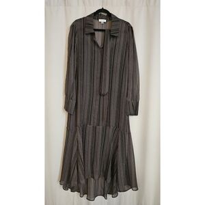 Calvin Klein Black and White Patterned Maxi Dress